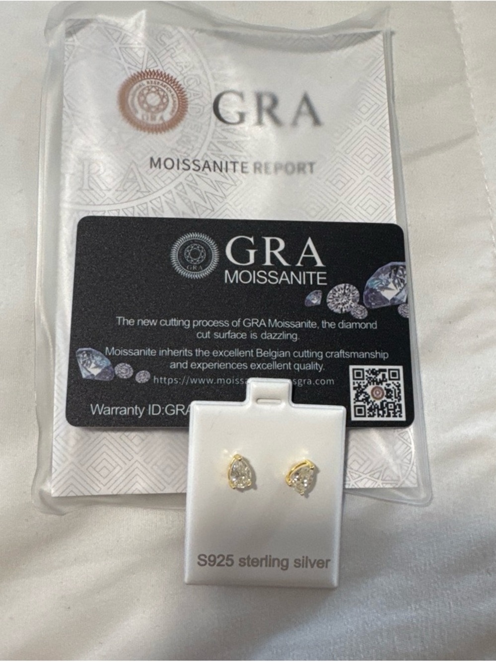 Moissanite Pear Cut Stud Earrings